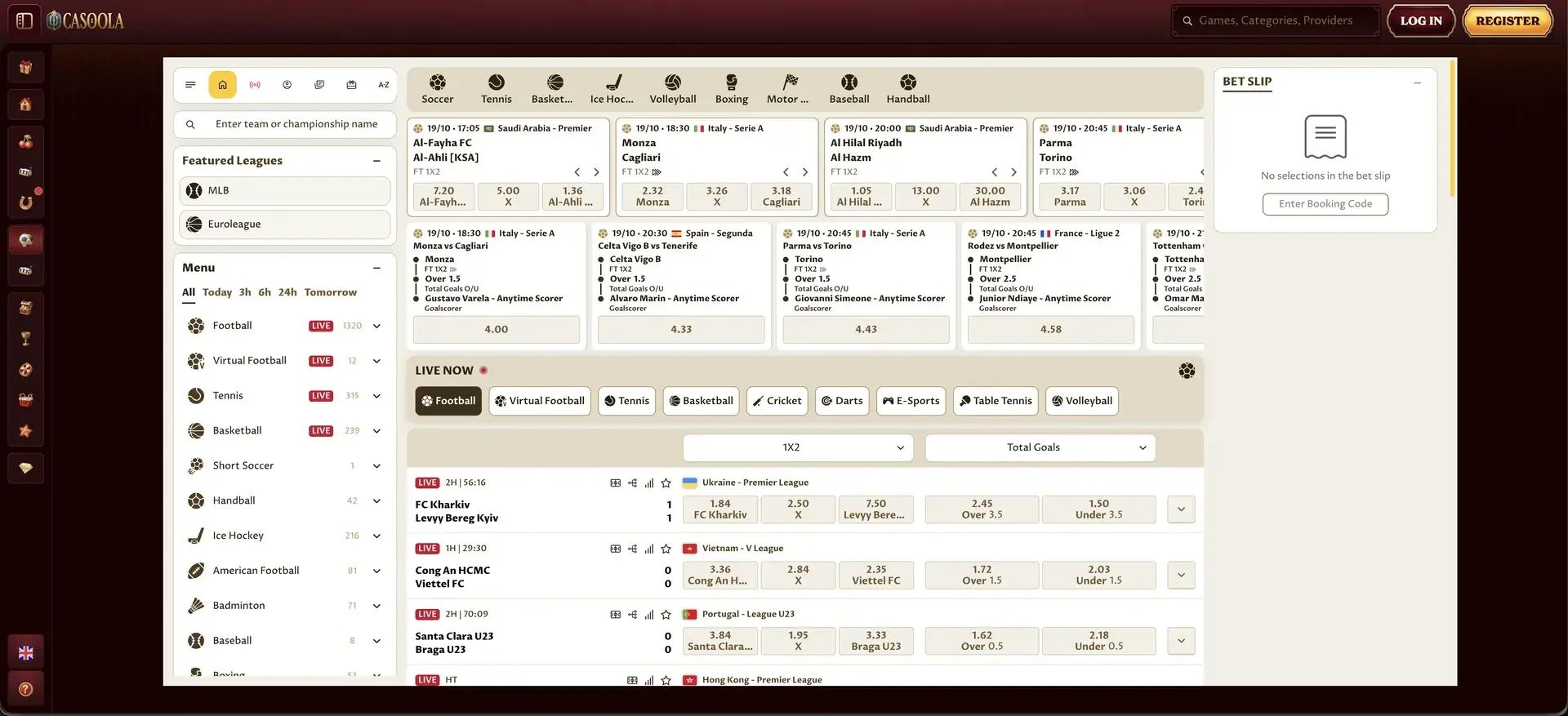Sportwetten bei Casoola